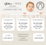 Glitter & Spice - Baby Sleep Bags, in prints