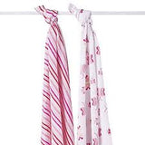 Aden + Anais Cotton Swaddles (2pk) Princess Posie