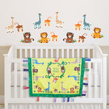 Wee & Charming - Baby Charm Blanket - Deluxe Package in Sunny Jungle