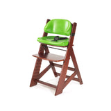 KEEKAROO Height Right Kids Chair in Mahogany with Lime Comfort Cushions