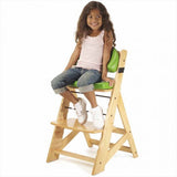 KEEKAROO Height Right Kids Chair in Natural with Lime Comfort Cushions