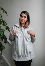 2-in-1 Fleece Baby Carrying Hoodie