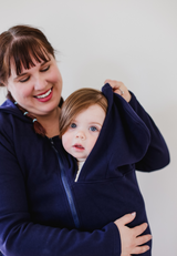 2-in-1 Fleece Baby Carrying Hoodie