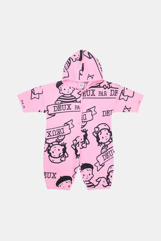 40Th Anniversary Printed Jersey One-Piece Soft Pink