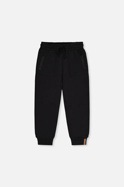 Bas de jogging molletonné avec poches Noir