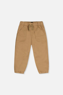 Pantalon de jogging en toile extensible beige