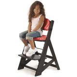 Height Right Kids Chair in Espresso with Cherry Comfort Cushions 