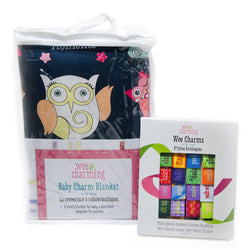 Wee & Charming - Baby Charm Blanket - Full Package in Bedtime Owls