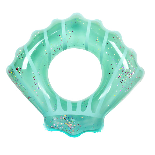 Giant Teal Glitter Sea Shell by BigMouth Pool Floats
