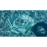 Giant Teal Glitter Sea Shell in pool by BigMouth Pool Floats