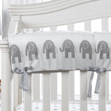 Liz and Roo Rail Covers in Gray Elephants