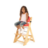KEEKAROO Height Right Kids Chair in Natural with Cherry Comfort Cushions