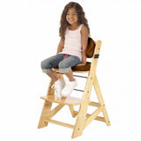 KEEKAROO Height Right Kids Chair in Natural with Chocolate Comfort Cushions