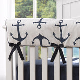 Liz and Roo Rail Covers in Navy Anchors