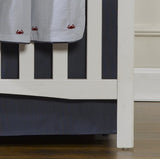 Liz and Roo Crib Skirts in Navy Solid