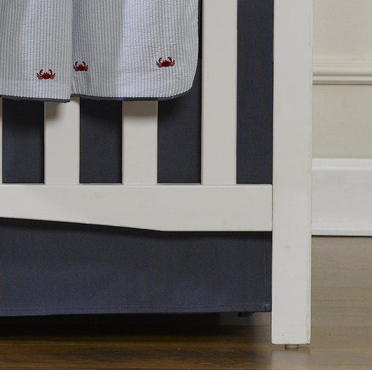 Liz and Roo Crib Skirts in Navy Solid