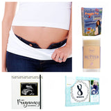 Pregnancy Essentials Bundle (5 pieces), bellaband, pregnancy journal, pregnancy stickers, preggie pops, belly butter