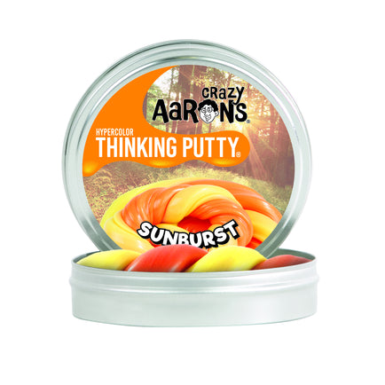 Crazy Aarons Thinking Putty Sunburst Heat Sensitive Hypercolor 4 inch tin