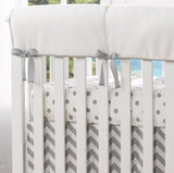 Liz and Roo Rail Covers in Gray Dots