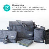 bblüv - Ültra Diaper Bag in Heather Grey