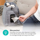 bblüv - Ültra Diaper Bag in Heather Grey