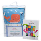 Wee & Charming - Baby Charm Blanket - Full Package in Happy Whales