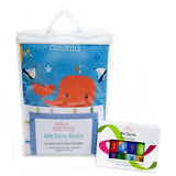 Wee & Charming - Baby Charm Blanket - Starter Package in Happy Whales